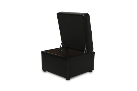 Пуф Квин экокожа черная