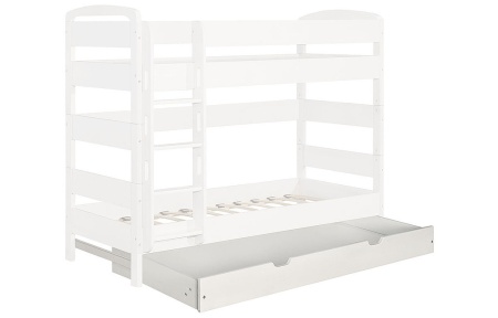 Детская Кровать Массив-Эко Школьник Двухъярусная/Разные Цвета Ш-860 х Г-2060 х В-1640 мм