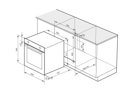 Встраиваемый духовой шкаф MILLEN MEO 6003 BL